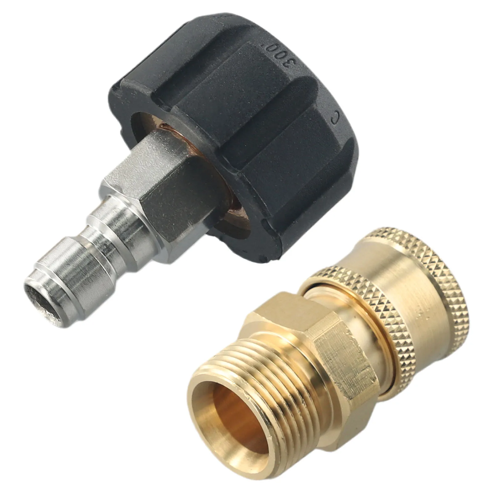 

Pressure Washer Fittings Set M22 14mm to 1/4 Quick Disconnect Suitable for Pressure Washer Hose Brass Material
