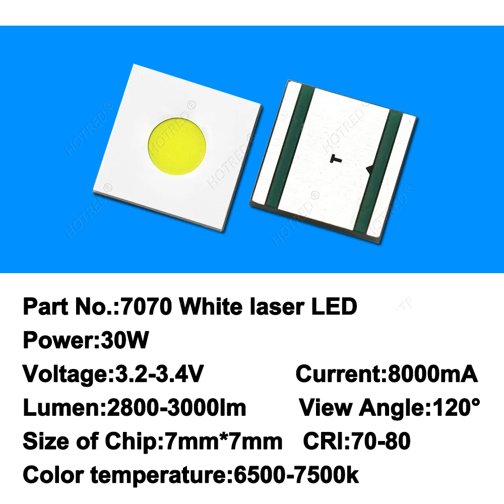 XHP70 HI 30W 8A 3000 Lumens Cold White 6500K SMD 7070 LED L70 Chip Emitter High Power Flashlight Torch Hunting Diode Beads Parts