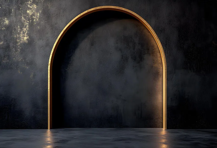 Mehofond التصوير خلفية فاخرة الأسود والذهبي قوس جدار عيد ميلاد الزفاف الأمومة صورة ديكور خلفية استوديو الصور