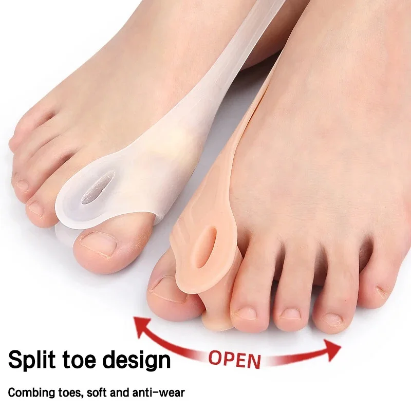 1pcs Siliconen Gel Duim Corrector Bunion Voet Teen Hallux Valgus Protector Separator Vinger Stijltang Richter Voetverzorging Tool