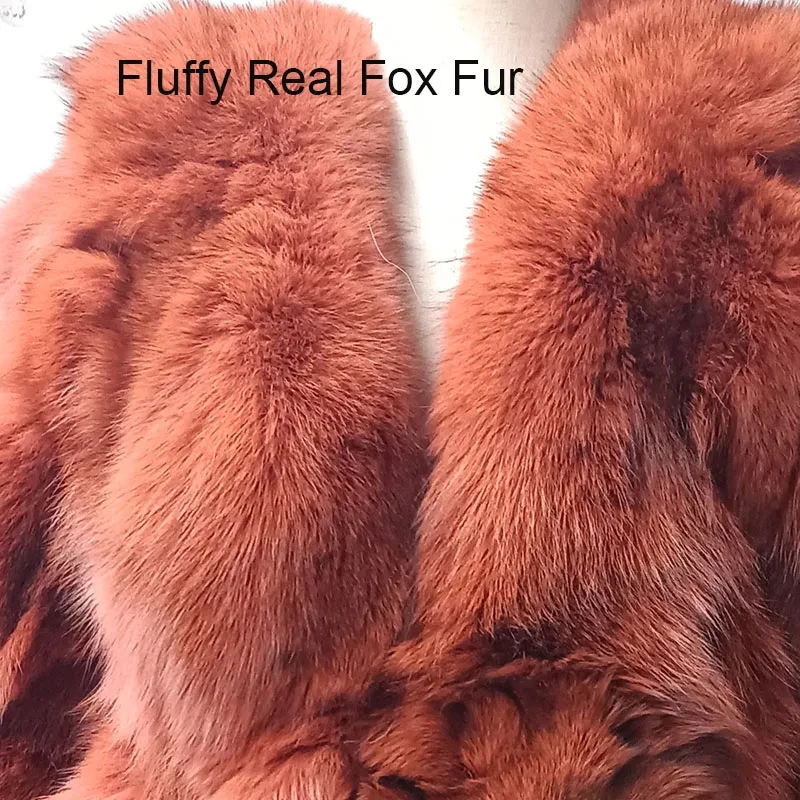 2024 New Women Real Fox Fur Coat Winter Female Natural Fox Fur Short Coats High Quality Real Fox Fur Jacket