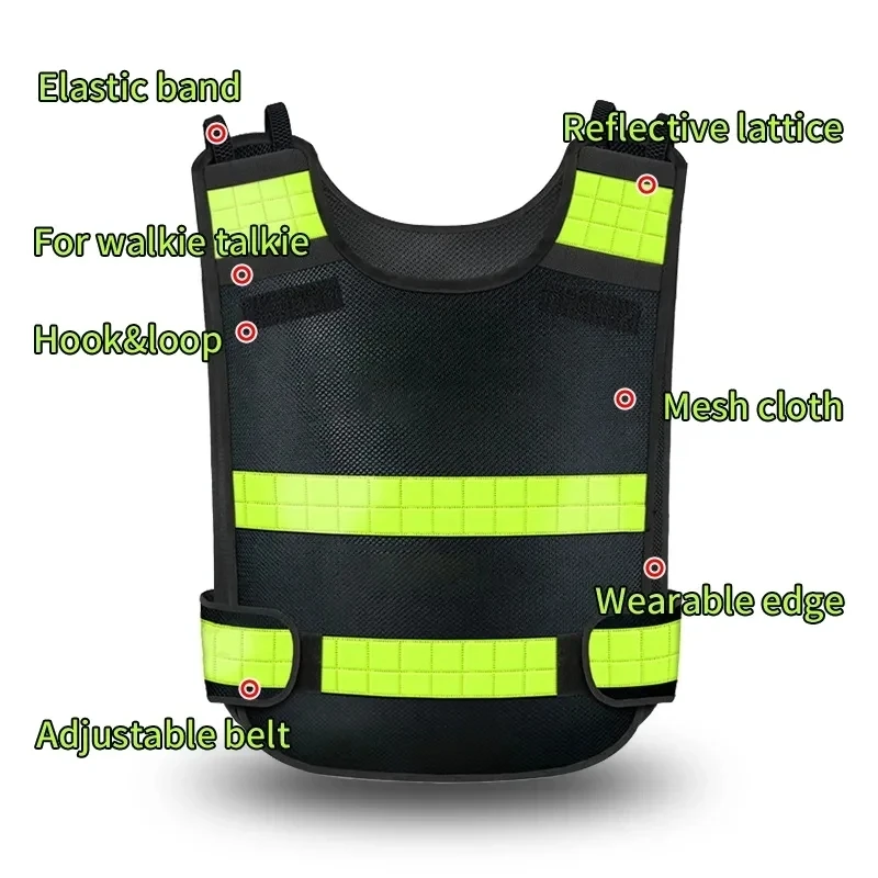 High Visibility Reflective Safety Reflective Vest Personalized Customized Night Cycling Work Clothes For Construction Workers