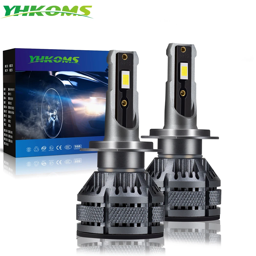 YHKOMS H7 H4 Led Headlight 6000K H1 H8 H11 Led Bulb Fog Light 9005 HB3 9006 HB4 Auto Lamp 30000LM 140W 12V Car Bulb Motorcycle