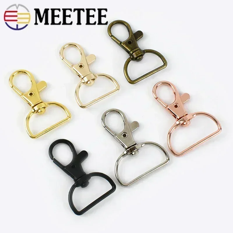 10/20Pcs 20mm/25mm Metal Lobster Clasp Clip Snap Hook Swivel Trigger Carabiner Bag Buckles Handbags Strap Webbing Hang Buckle