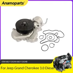 Engine Parts Water Pump Fit 3.0 L T EXF Diesel For Jeep Grand Cherokee WK WK2 Dodge RAM 1500 3.0L CRD V6 68211202AB 14-19