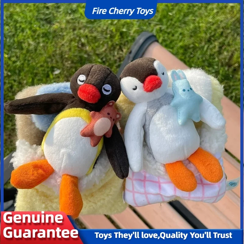 Muñeco de pingüino básico Pingu Pinga auténtico, juguetes Kawaii, almohada para dormir para niñas, muñeco de peluche de postura de pie grande, regalos de navidad