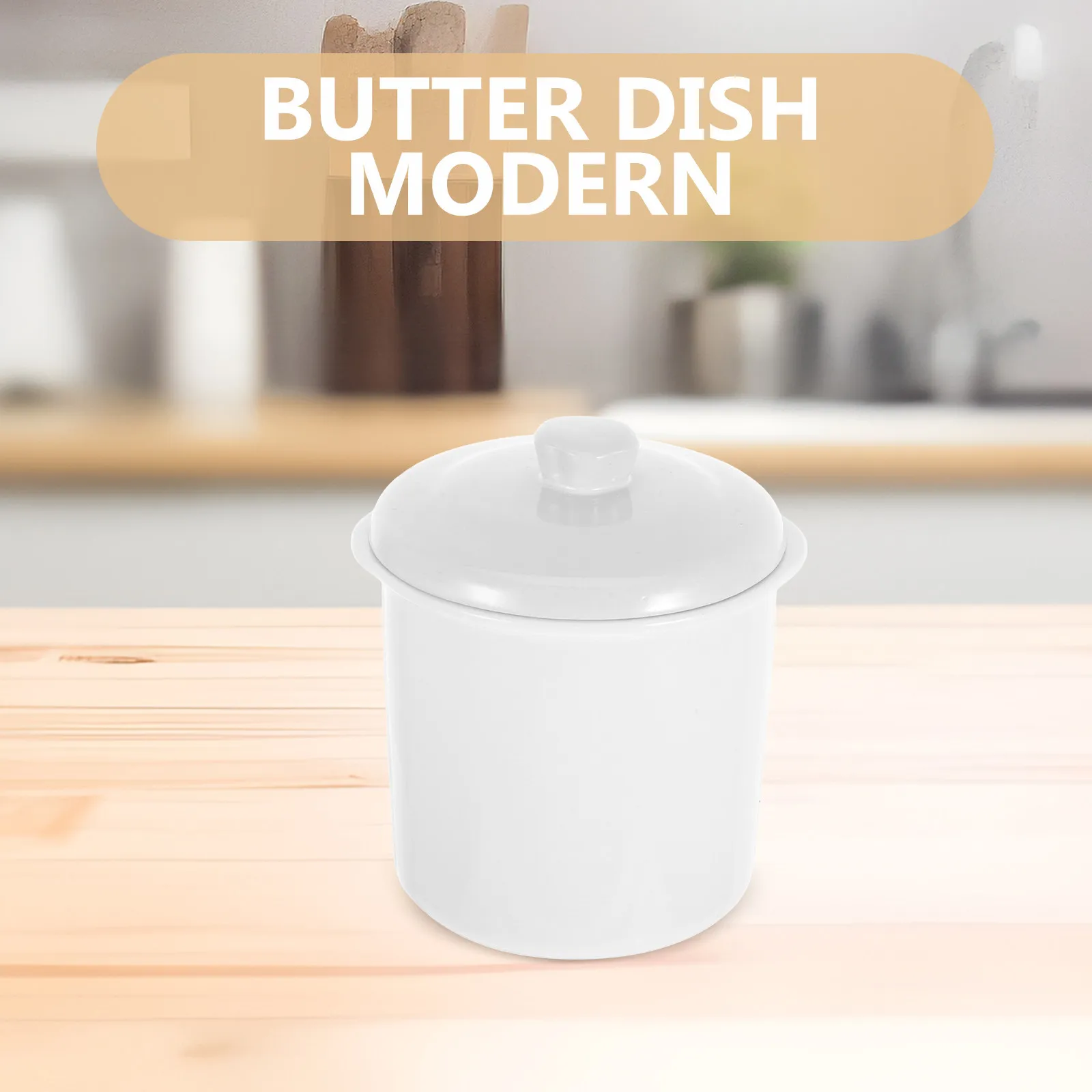Butter Container with Lid – Ceramic Countertop Butter Crock for Kitchen Counter Storage