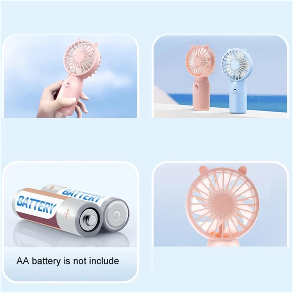 Handheld Fan Mini Cooling Fan Creative Battery Version Mute Cooler Outdoor Office Dormitory Cooling Device Battery Not Inclued view 4