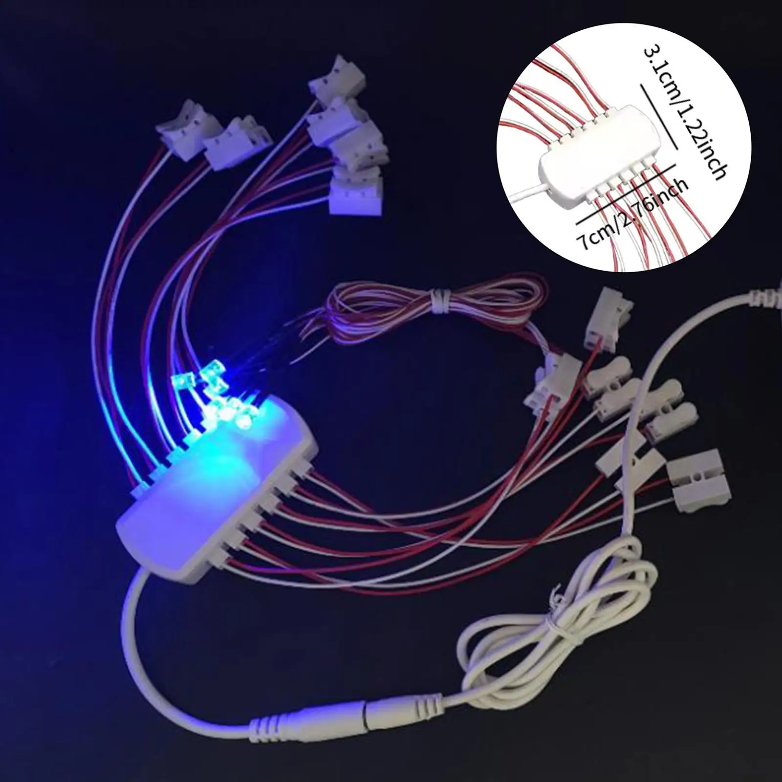 

3V 1A Power Supply 12 Ports Compact Wiring US Plug for Miniature Model Trains Model Lamps Street Scenery