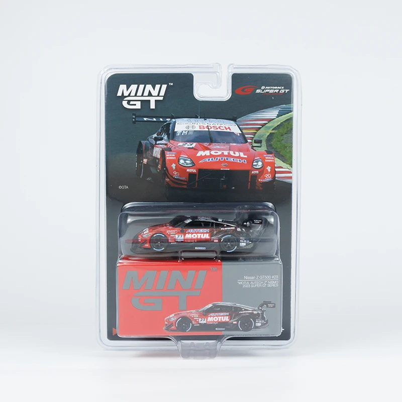 MINIGT 1:64 Zabawkowy model samochodu Ni Z GT500 # 23 "MOTUL AUTECH Z" NISMO 2023 SUPER GT SERIES Kolekcja prezentów