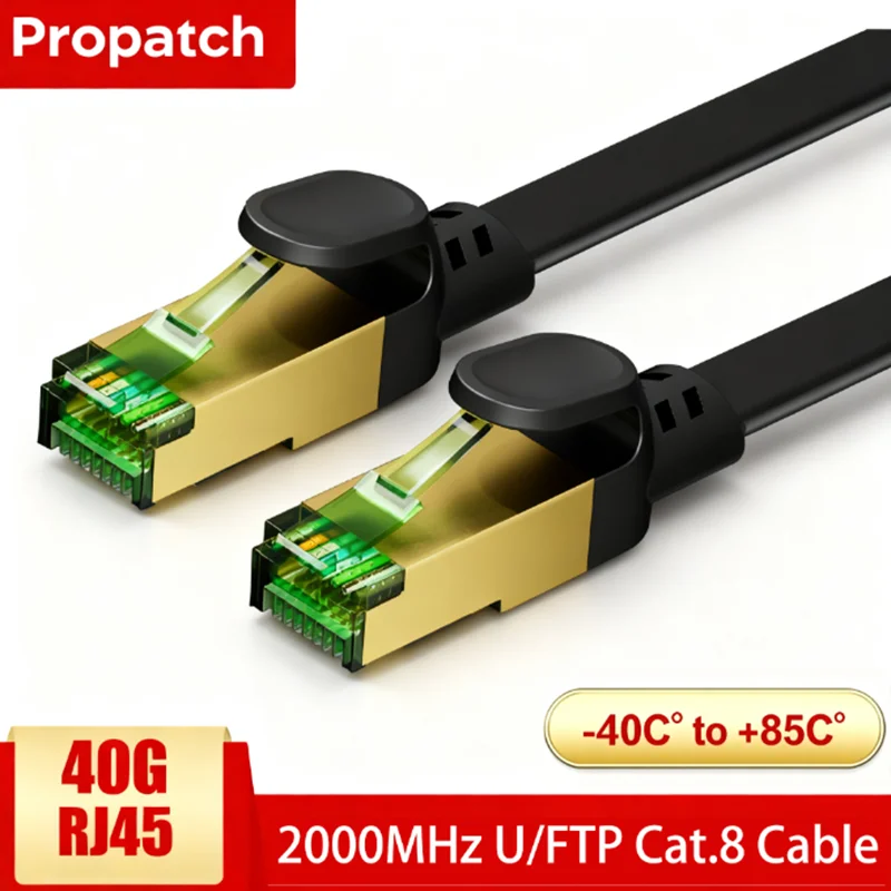 Propatch CAT8 Ethernet Cable Rj45 0.1-30m 40Gbps CAT 8 Games Networking PVC Internet Lan Cord for Laptops PS 4 Router RJ45