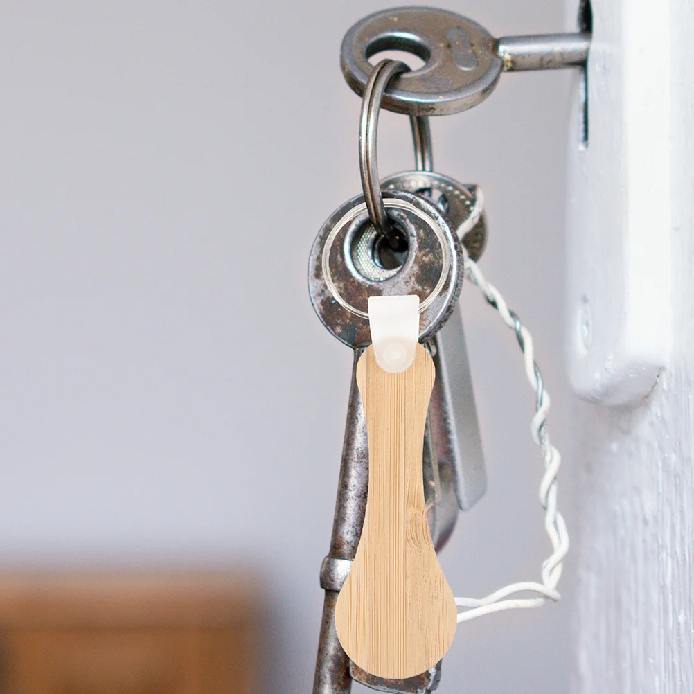 

6Pcs Shopping Trolley Tokens Bamboo Keychain Durable Trolley Cart Token Wooden Coin Holder Key Ring Grocery Bags