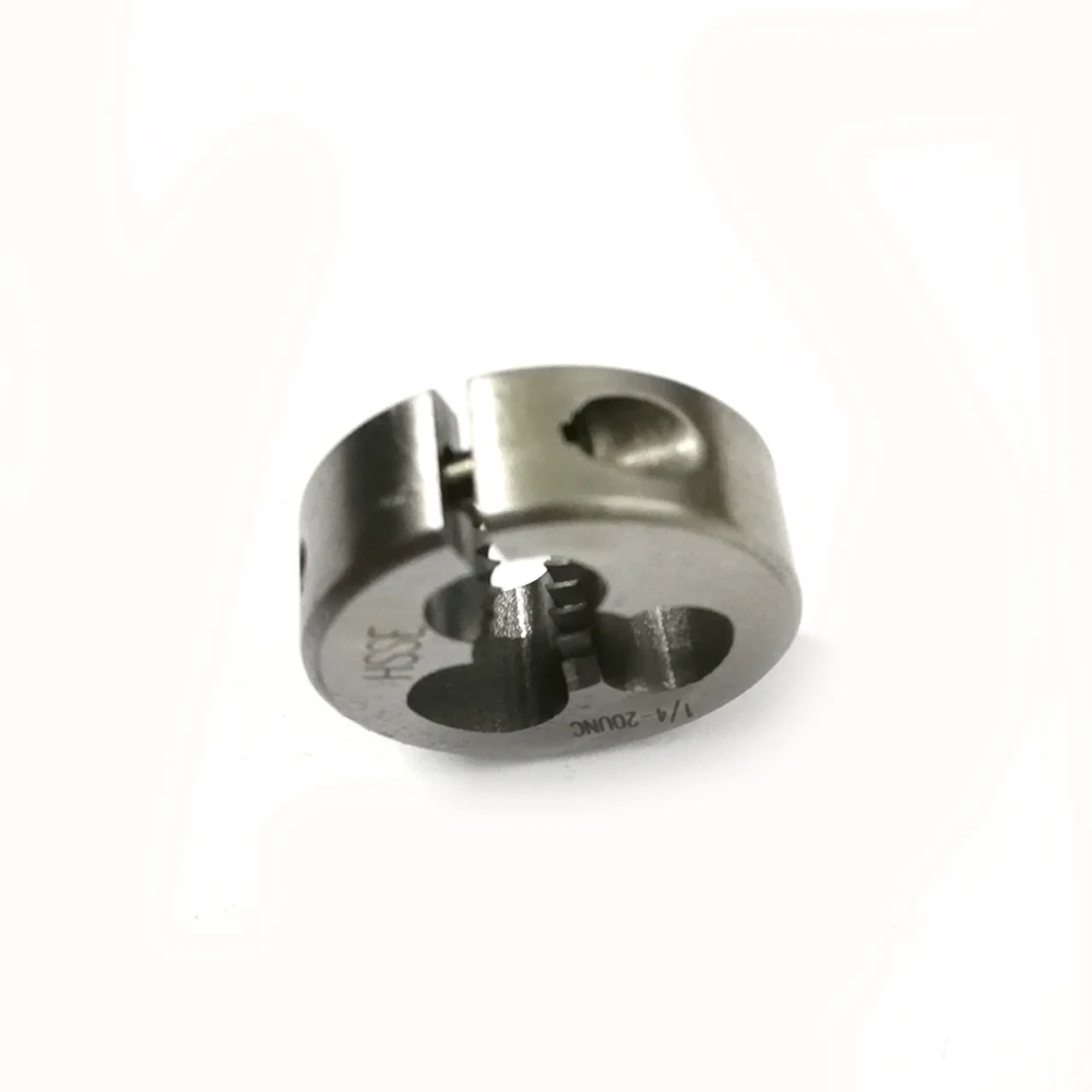 Right Hand HSSE Unified trhead Split Round Die Fine Screw Adjustable dies UN UNC UNEF 1/4 1/4-20  UNF 1/4-28 UNS 1/4-32 1/4-36
