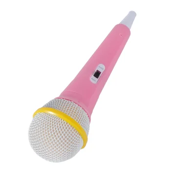 1pc plastica bambini modelli di microfono giocattoli microfono giocattoli musicali giocattolo per feste (rosa)