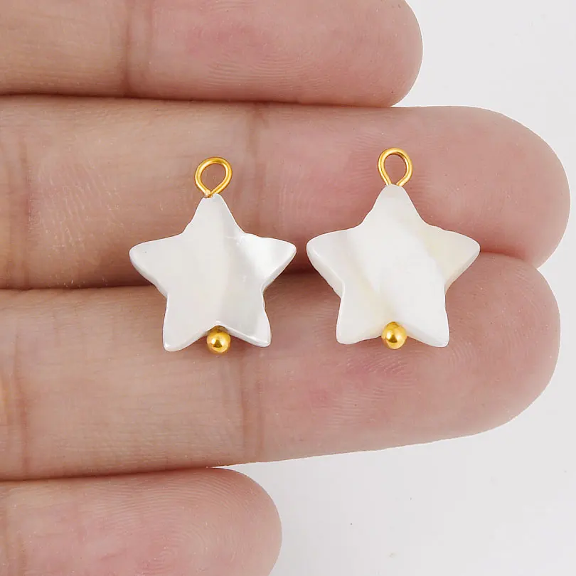 3 Buah Jimat Cangkang Mutiara Putih Asli Hati Bulan Silinder Bulat Tidak Beraturan Temuan Cincin Baja Tahan Karat Gelang Kaki Diy