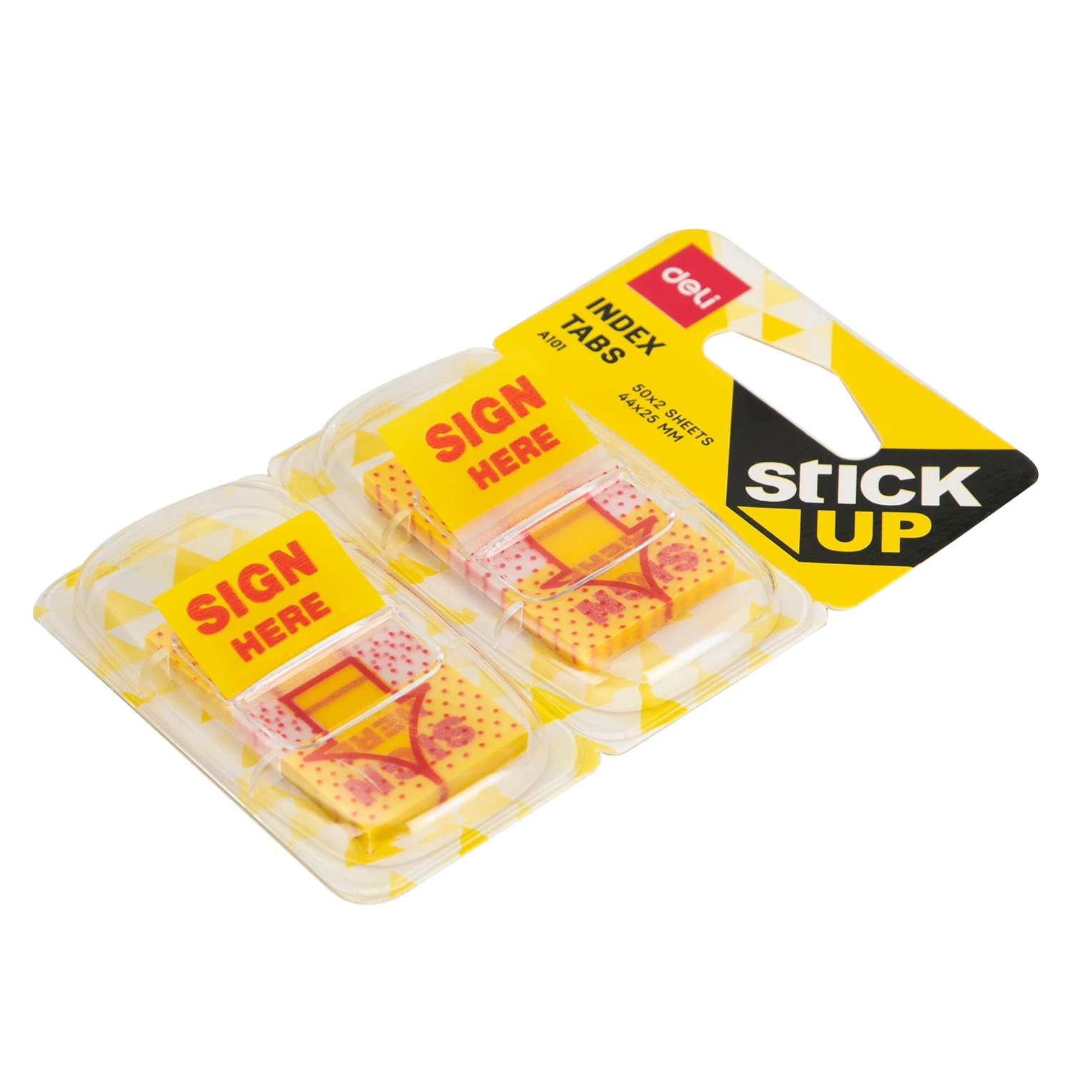 Deli signe ici autocollants 100 pièces diviseurs d'onglets en plastique marqueurs de documents pour bureau papiers Classification Notes d'étude scolaire