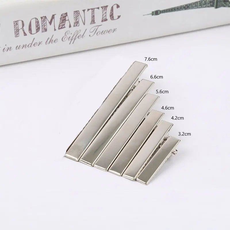 

50pcs Metal Alligator Hair Clips Bow Teethed Barrette Crocodile Clamp DIY Clip