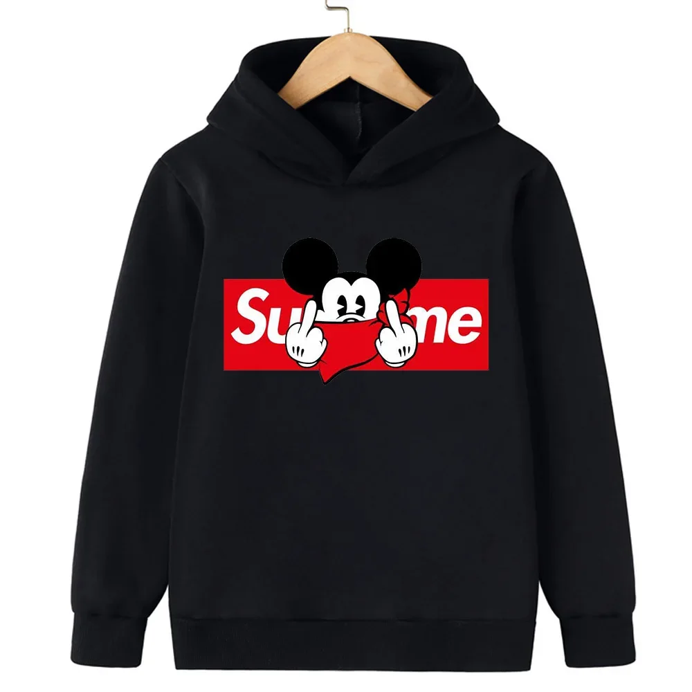 Sudadera con capucha para niños y niñas, bonito diseño de Mickey, otoño 2025, nuevo estilo, moda para viajes al aire libre