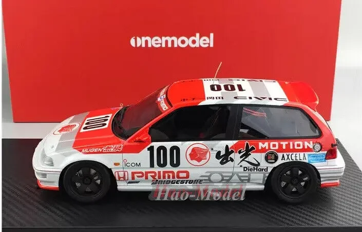 One Model 1/18 For Honda EF9 JTCC #100 1990 Resin Diecast Model Car Simulation Toys Boys Birthday Gifts Hobby Display Ornaments