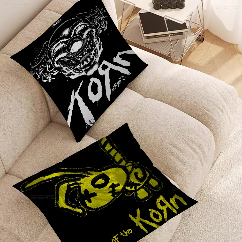 

K-korn-Rock Band Music Personalized Pillow Cover Kids Bedroom Wild Party Decor Pillowcase Kid Birthday Shower Gift