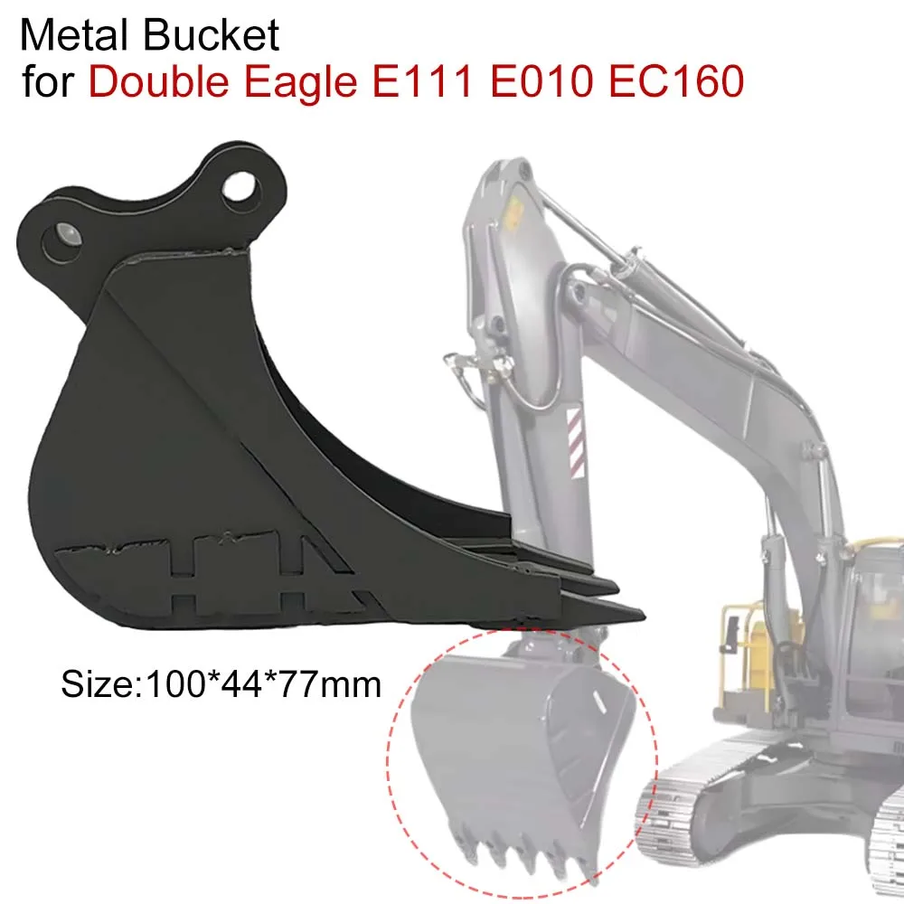 

Metal Narrow Bucket for Double Eagle E111 E010 EC160 Hydraulic Screw Excavator Bucket Remote Control Toy Accessories