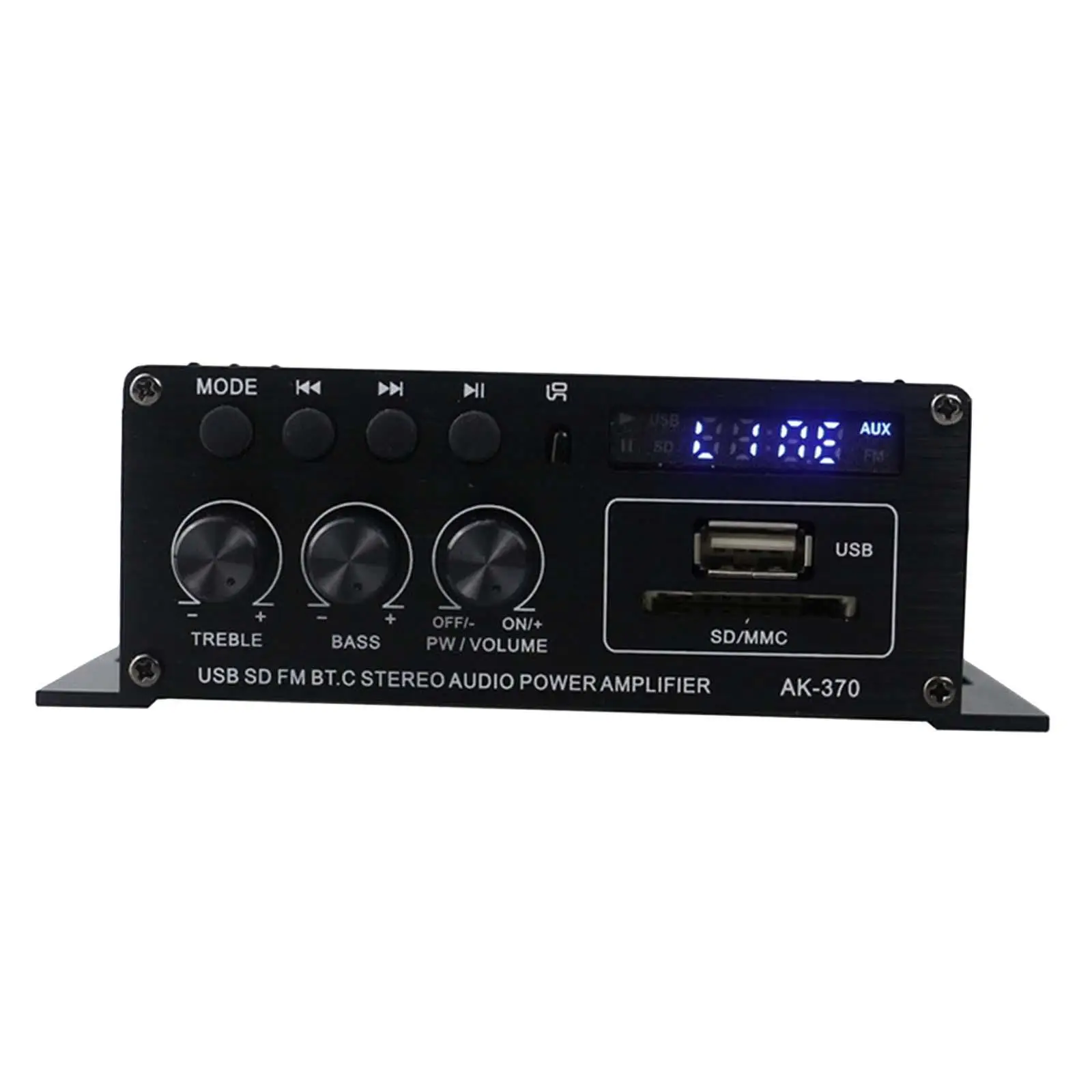 Power Amplifier 2.0 CH for Car Home Bar Party AK-370 Bluetooth Amplifier