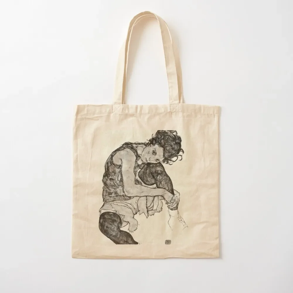 Egon Schiele - Zeichnungen I 1917 Tote Bag Women's shopping bag Custom bag