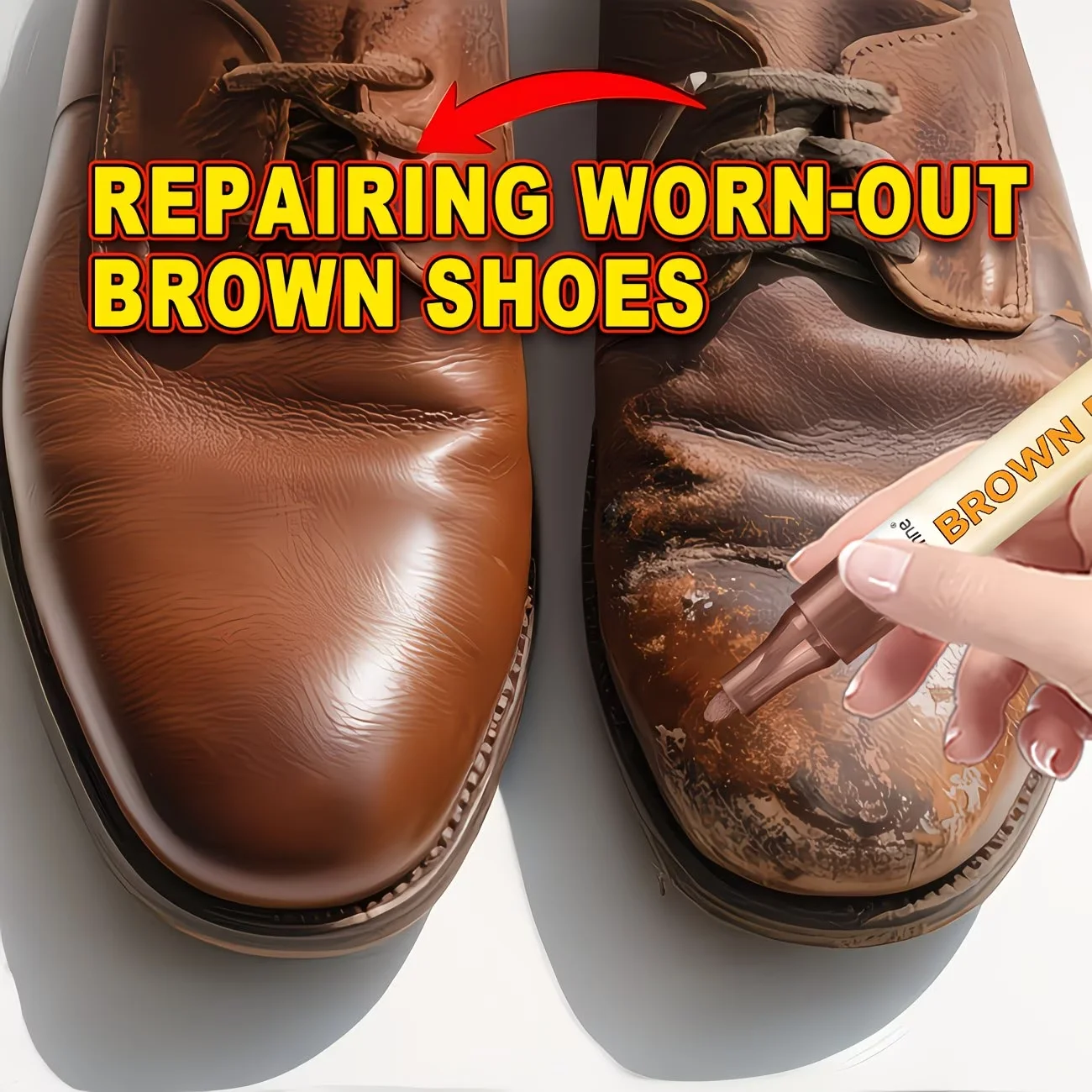 Farienne Brown Leather Repair Pen 20ml Scratch Cover Color Restorer Touch Up Marker For Car Seat Sofa Shoes Bags PU Vinyl