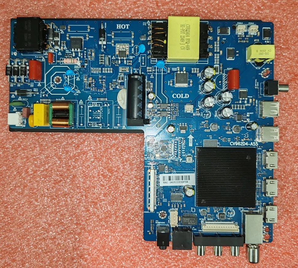 

CV962D4-A55 4K WiFi network TV motherboard, physical photo, tested for 1.5g+8G 135--150v 590ma