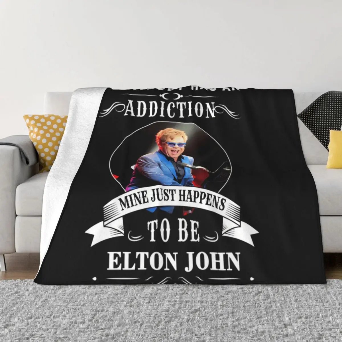 

Vintage Sir Elton Country Music - Retro Elton Rocket Man Throw Blanket Summer Beddings For Sofa Thin Polar Blankets