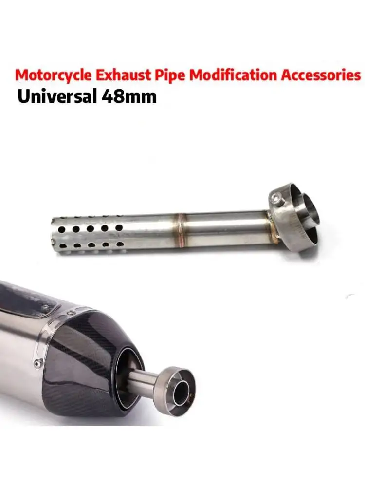 Uniwersalny tłumik wydechu motocyklowego 48mm z wyjmowanym DB Killerem redukującym hałas, do Honda Yamaha, eliminujący szumy. — 2
