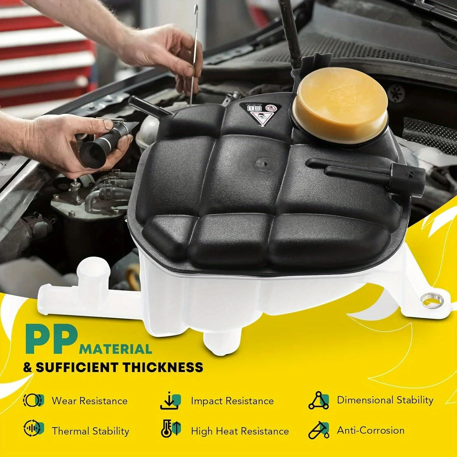 Engine Coolant Recovery Overflow Reservoir Expansion Tank W/O Pressurized Cap & Sensor For Benz W164 ML320 ML350 1645000049 view 4