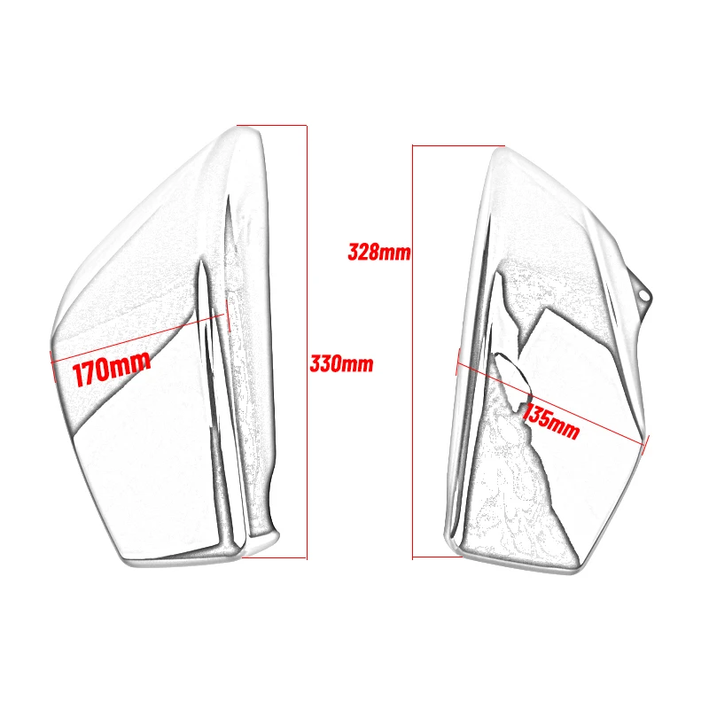 For Honda Battery Side Cover Fairing Guard Left Right ABS Motorcycle Chrome VTX1800 R/Retro S/Spoke N/Neo T/Tourer 2002-2008