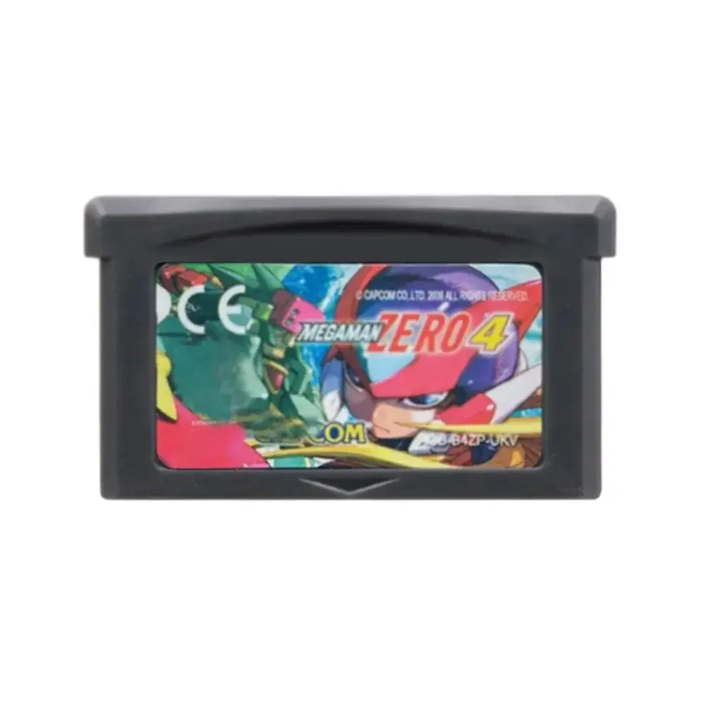 Cartucho de jogo gba 32 bits vídeo mega man gba cartão de console de jogo zero 1-4 sol vermelho lua azul para gba