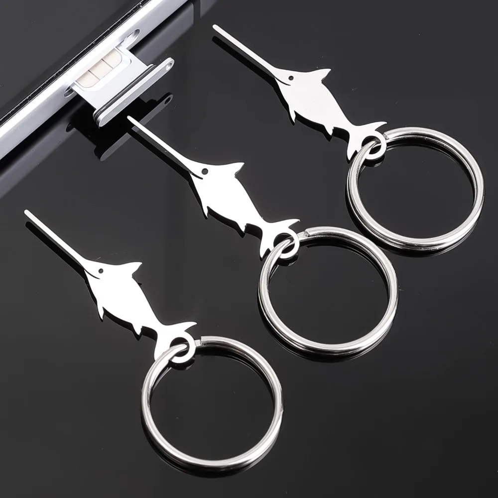 1/10 Pcs Stainless Steel Needle Universal Thimble Swordfish Shape for Smart Phone Sim Cards Tray Removal Eject Tool