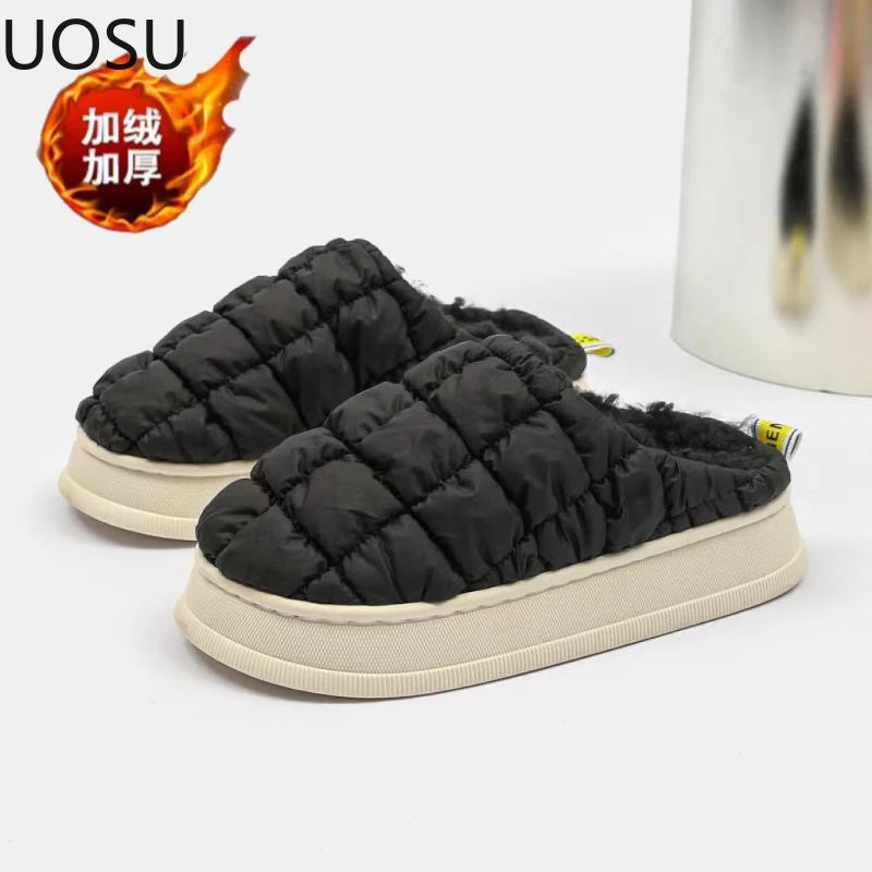 Explosive Style Couple Slippers Home Cotton Shoes Slipper for Men Soft Comfortable Velvet Thickening Trendy All-match Hot Sale