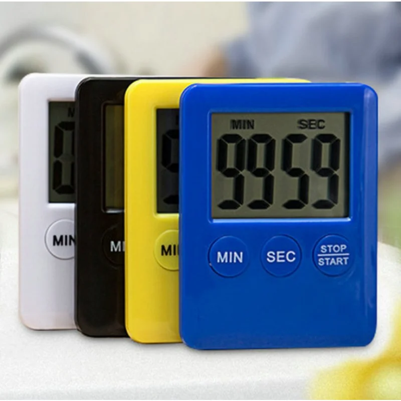 Cooking Timer LCD Digital Screen Clock Kitchen Countdown Timer Mechanical Digital Kitchen Timer Magnetic