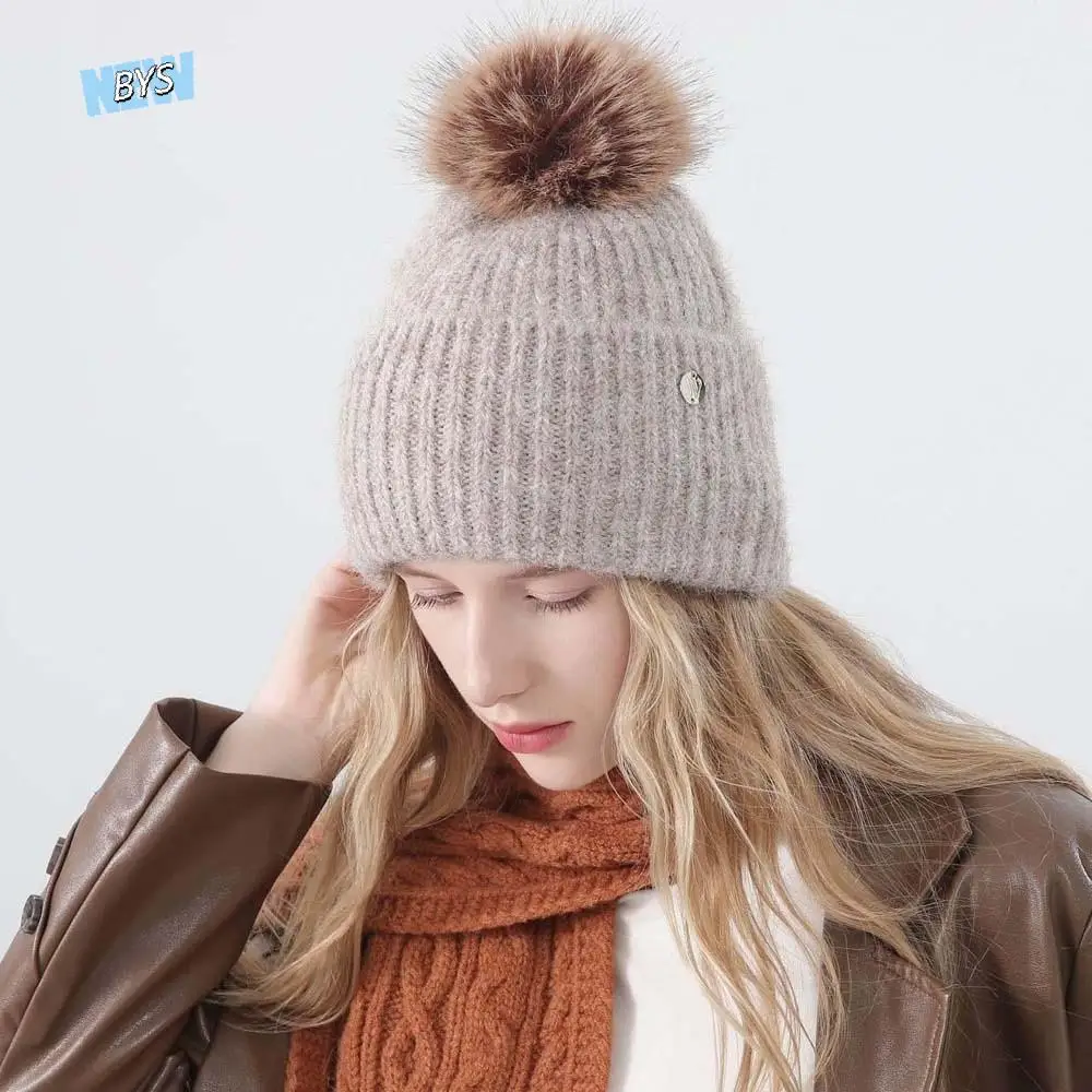 

Personality Elastic Winter Pullover Cap Korean Style Trendy Twists Knitted Hat Soft Dome Woolen Hat Women