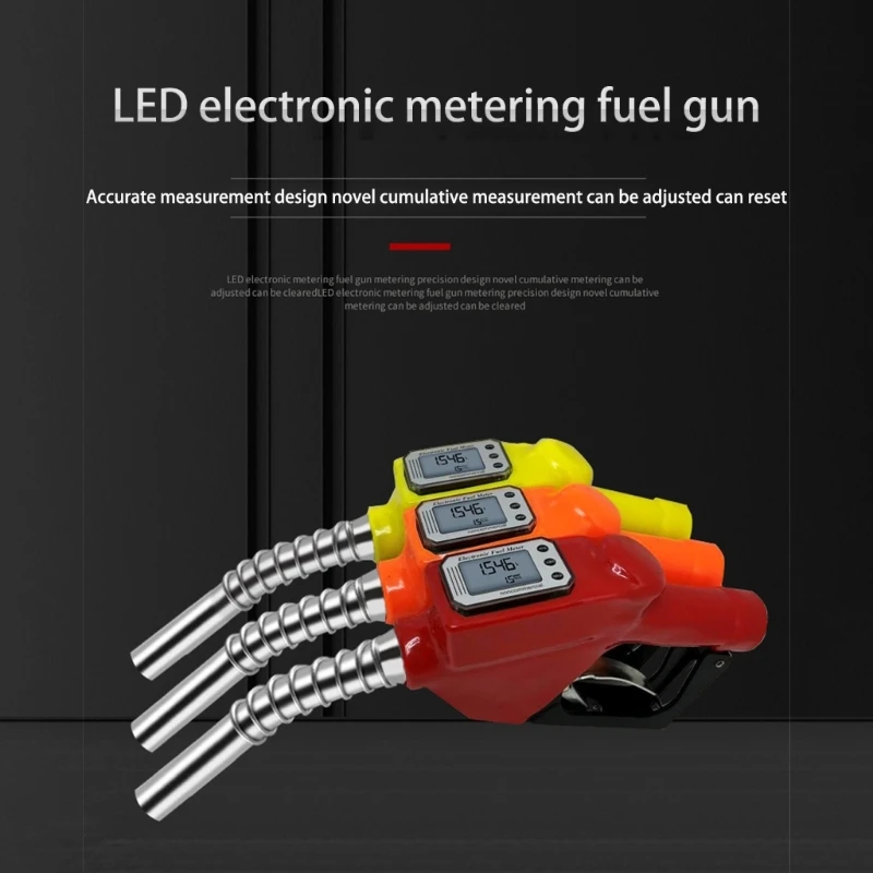 Digital Fuels Guns Nozzles Fuels Oil Gasolines Guns Nozzle with Digital Flows Meter Fuelings Nozzles for fuels Kerosenes