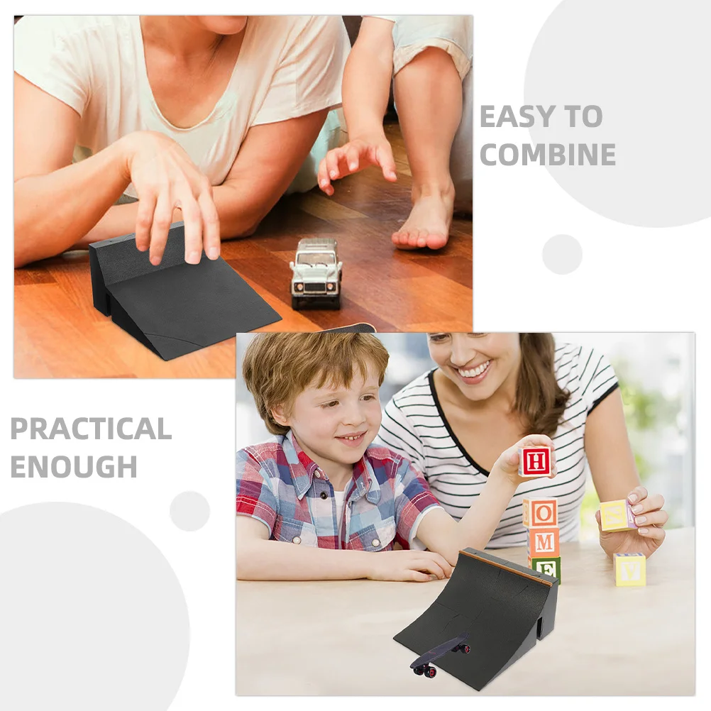 2Pcs Small Skateboard Park Parts Fun Finger Scooter Ramp for Intelligence Development Outdoor Style Game Challenge