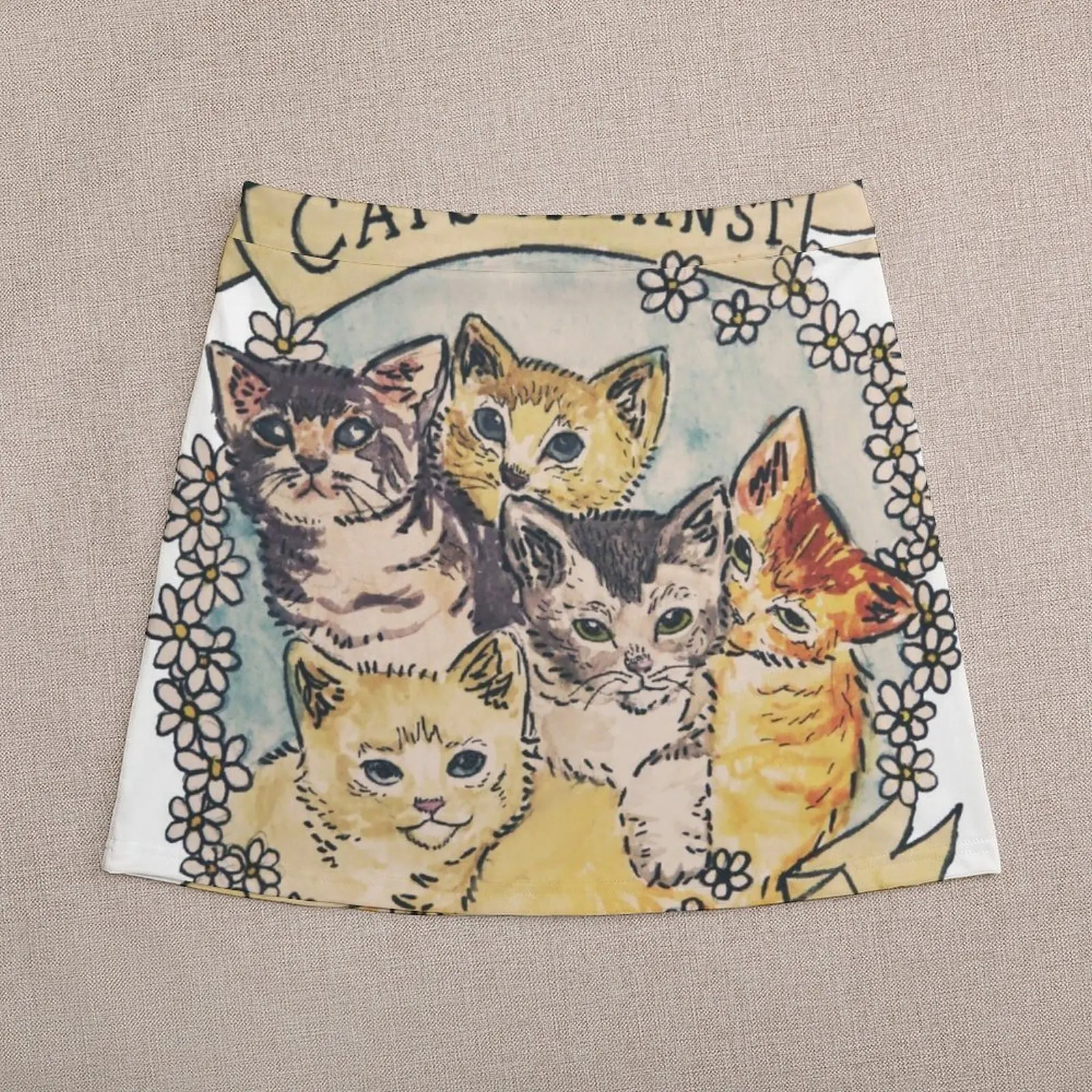 Cats Against Cat Calls ORIGINAL (SEE V2 IN MY SHOP) Mini Skirt Women\'s summer skirt mini skirts