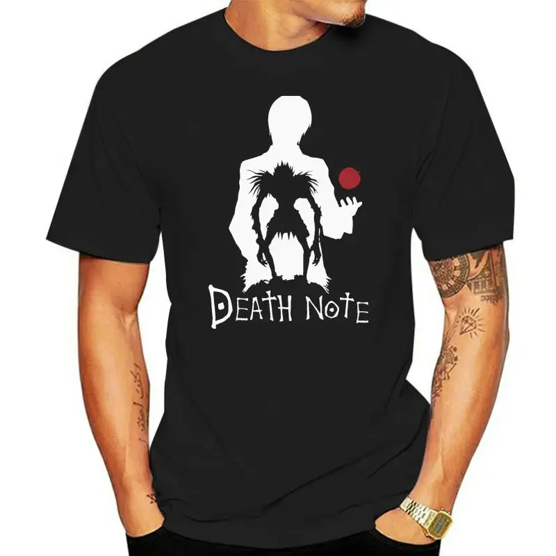 Death Note Light And His Shinigami Ryuk T Shirt Vintage O-Neck Tops Clothing Men 100% Cotton Popular Short Sleeve Tees 6XL