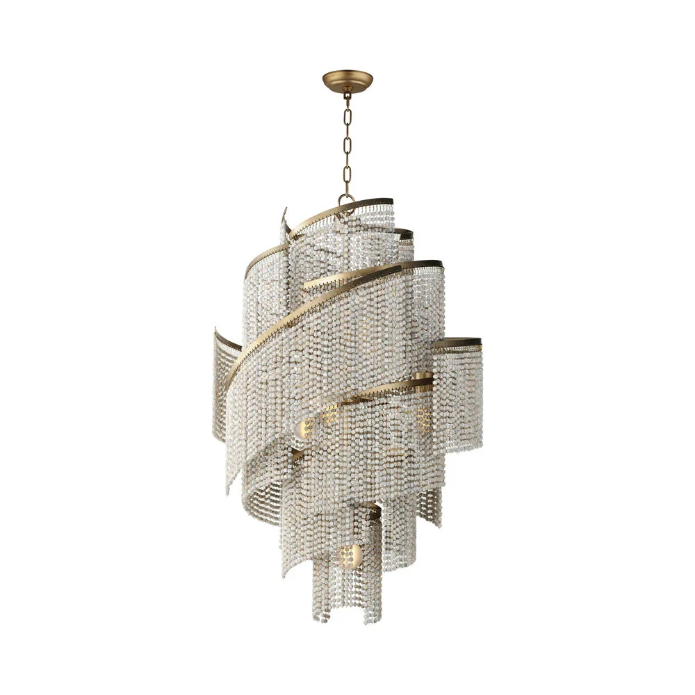 

Modern E26 Wood Beads Chandeliers Vintage Large Water Droplets Wood Lights Living Rooms Study Rooms Hotels Villas Duplex Lamp