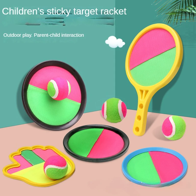 

Throwing and Catching Sports Equipmen Parent-child Interaction Children's Racket Suction Cup Ball Sticking To Target Racket