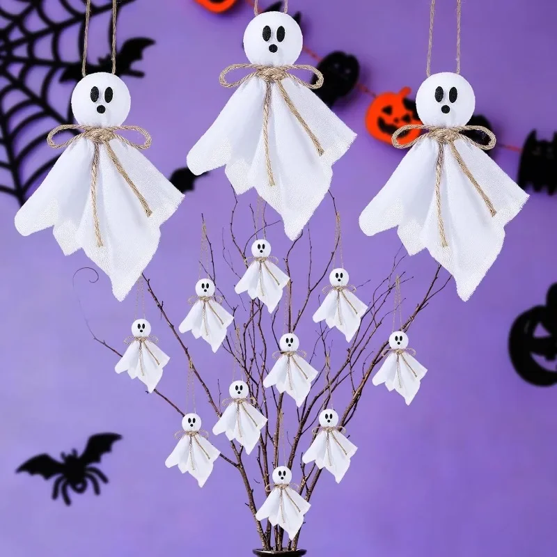 

12 Pcs Halloween Hanging Ghost Decor for Tree