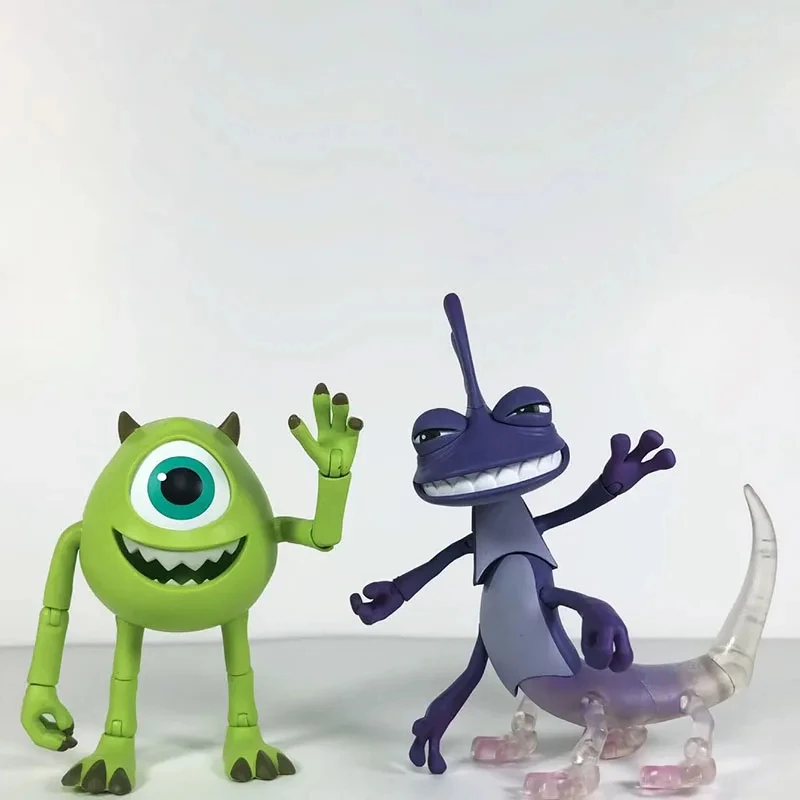 Original Disney Pixar Monster Inc Mike And Randall Movable Joint Action Figure Toys 2Pices Set Anime Figures Children Doll Gifts