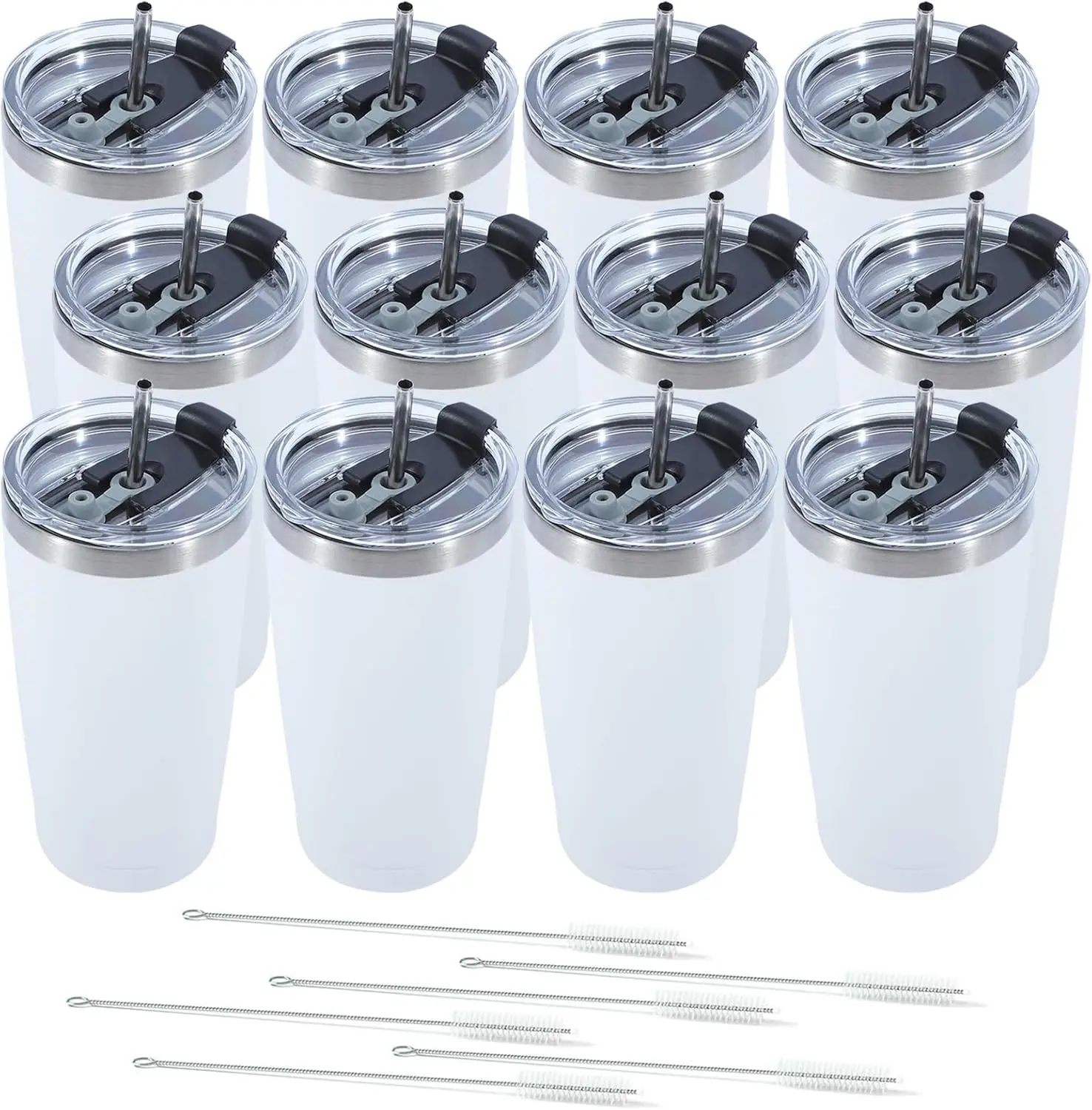 

20oz Tumbler Bulk Stainless Steel Vacuum Insulated Tumblers with Lid Double Wall Travel Mug Powder Coated Coffee Cup, Sui