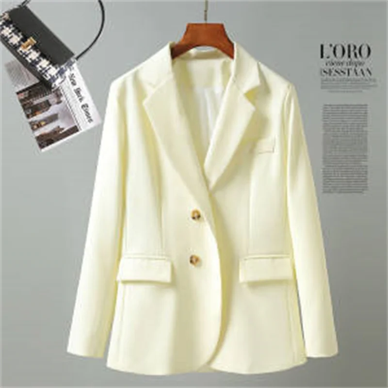 

Женский пиджак, Новинка весна-осень 2023, корейское свободное и облегающее длинное пальто для студентов, повседневный маленький блейзер