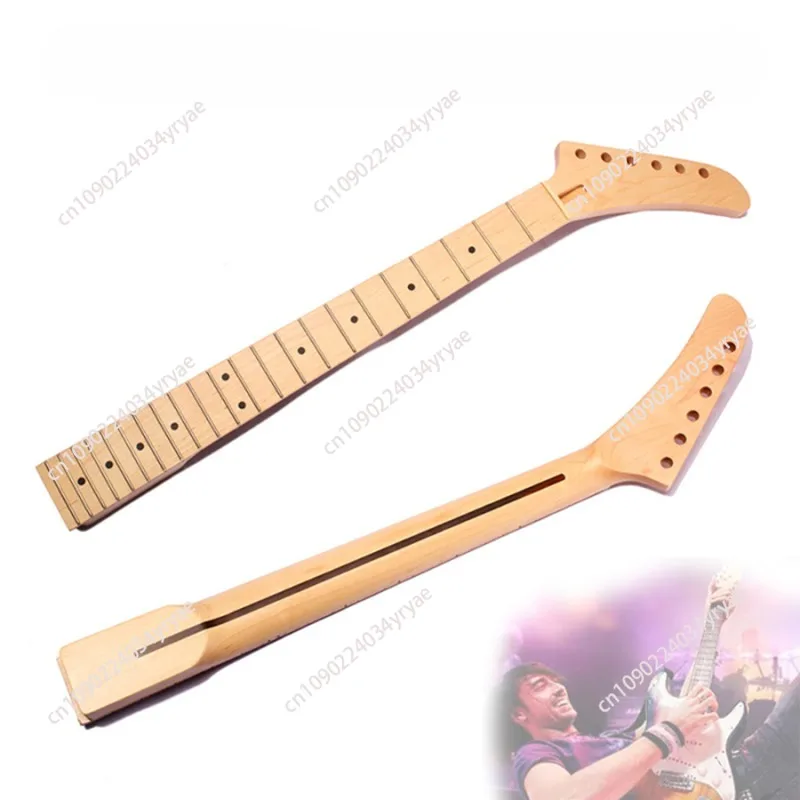 Guitar Neck, Electric Guitar Neck, Head, Maple Handle Head 22 Pin Guitar Replacement Handle Head