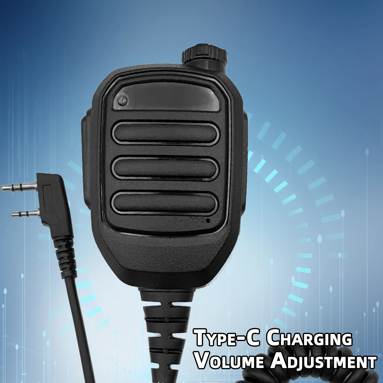 Two Way Radio Shoulder Microphone Suitable for Baofeng Uv-5R Bf-888S Quansheng Uv-K5 Uv-K6 Kenwood Radio K-Type Microphone